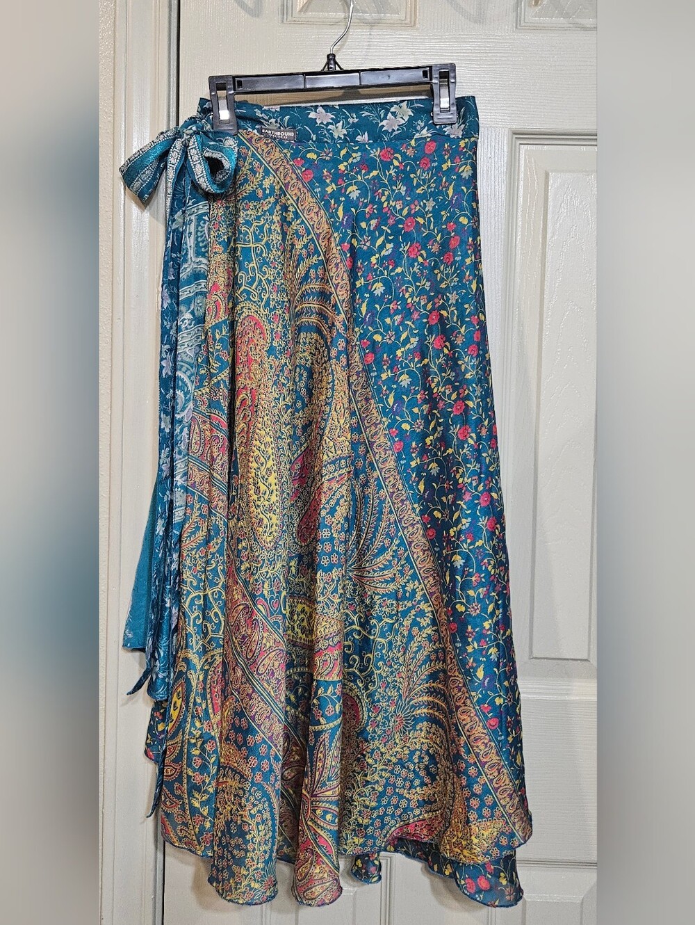 EARTHBOUND Sari Upcycled Silk Wrap Skirt